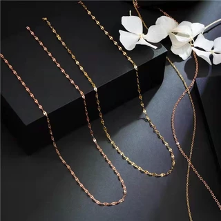 สร้อยคอโซ่ เหล็กไทเทเนียม ชุบทอง 18K หรูหรา diy