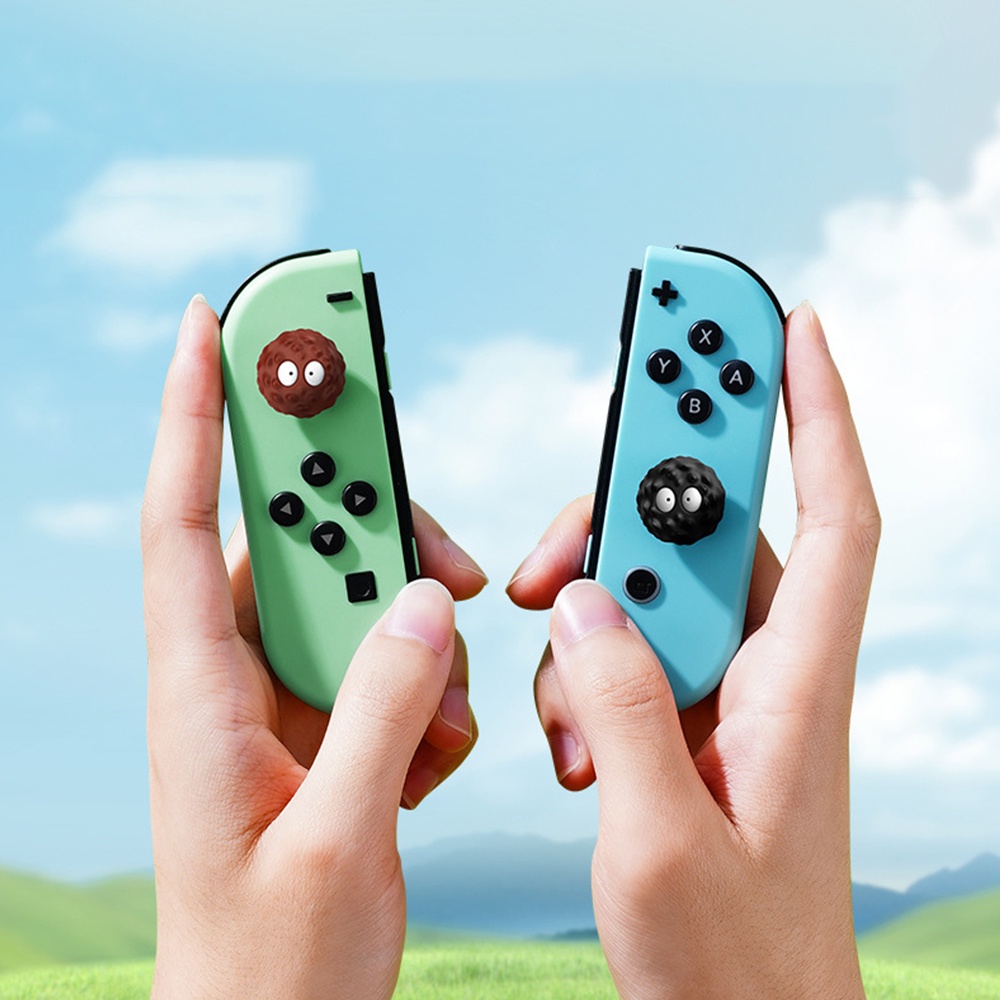 ฝาครอบปุ่มกดจอยสติ๊ก ซิลิโคนนิ่ม ลายน่ารัก 3D สําหรับ Nintendo Switch Joycon OLED Lite