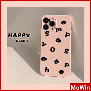 Mowin - เข้ากันได้สำหรับ เคสไอโฟน เคสไอโฟน11 เคส iphone 11 สำหรับ iPhone 14 Pro Max เคส iPhone สีชมพูเคลือบเงา TPU เคสอ่อนกันกระแทกฝาครอบกล้องป้องกันตัวอักษรเรียบง่ายเข้ากันได้กับ iPhone 13 Pro max 12 Pro Max 11 xr xs max 7Plus 8Plus