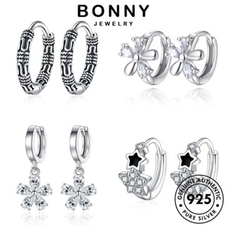 BONNY JEWELRY ดาว 925 ต่างหู แท้ เครื่องประดับ มอยส์ซาไนท์ เครื่องประดับ ตุ้มหู เงิน แฟชั่น เกาหลี Silver เพชร ต้นฉบับ หนีบ ห่วง ผู้หญิง M011