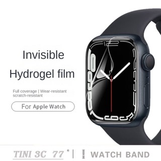 ฟิล์มไฮโดรเจลใส กันรอยหน้าจอ แบบเต็มจอ อุปกรณ์เสริม สําหรับ Apple Watch Series 8 7 SE Ultra 6 5 4 3 2 41 มม. 45 มม. 44 มม. 40 มม. 49 มม. 38 มม. iWatch 8 7 4 5 6