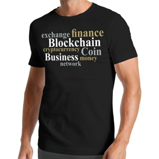 เสื้อยืด พิมพ์ลาย Krypto Blockchain Bitcoin EXCHANGE BENCH MONEY สําหรับผู้ชาย