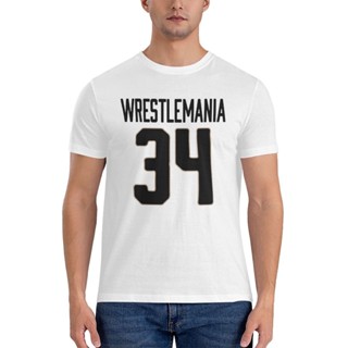 เสื้อยืด ทรงหลวม พิมพ์ลาย Wrestlemania 34 New Orleans