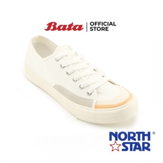 Bata บาจา ยี่ห้อ North Star รองเท้าผ้าใบแบบผูกเชือก รองเท้าผ้าใบแฟชั่น สนีกเกอร์ สำหรับผู้ชาย สีขาว 8201053 สีดำ 8206053