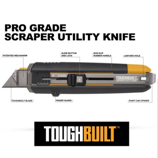 มีด มีด มีด TOUGHBUILT Scraper Utility Knife 5-Blade Retractable Utility Knife