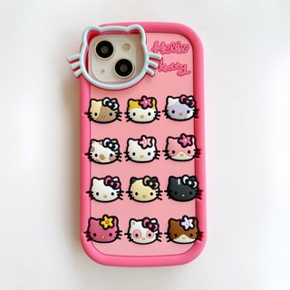 SANRIO เคสซิลิโคนนิ่ม ลายคิตตี้ สําหรับ iPhone 14 13 12 Pro Max 11