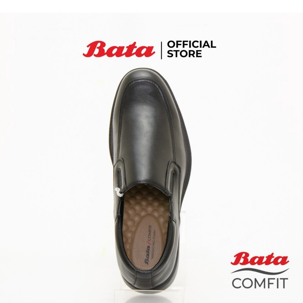 ✌ราคาส่ง Bata Comfit Massaging Men's Slip on Formal Shoes รองเท้าทำงาน  แบบสวม รุ่น Camey สีดำ 8516551 Menformal