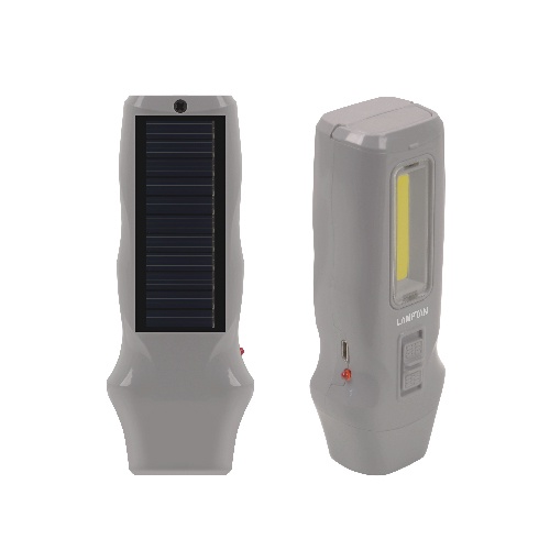 ไฟฉาย LAMPTAN ไฟฉาย LED พลังงานแสงอาทิตย์ Solar Flashlight Bolt 2 in 1 ไฟฉายและไฟตะเกียงพร้อมที่ชาร์จ USB