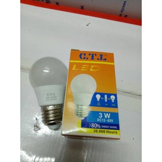 แสงสว่างจ้า [ต่อแบตเตอรี่]CTL หลอดไฟ LED หลอดไฟโซล่าเซลล์ หลอดบับ 3W 5W ระบบไฟDC 5V 12v 24v 36v 48v ขั้วเกลียวE27