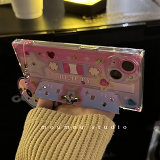 เคสโทรศัพท์มือถือ กันกระแทก ลายการ์ตูนเทปดาว หัวใจ สร้างสรรค์ สําหรับ Apple Iphone 14promax 13 12 11 14pro 13pro 14