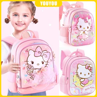 กระเป๋าเป้สะพายหลัง ลาย Hello Kitty น่ารัก สําหรับเด็กอนุบาล อายุ 3-6 ปี