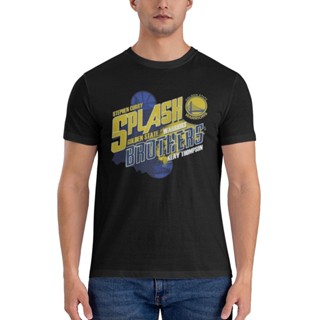 เสื้อยืด ทรงหลวม พิมพ์ลาย Steph Curry Klay Thompson Splash Brothers สําหรับผู้ชาย