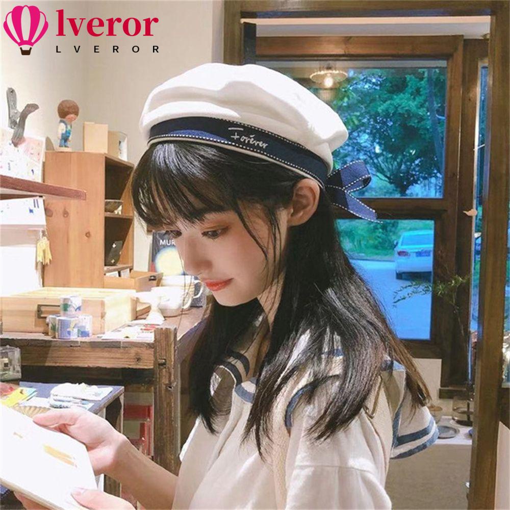 Lveror หมวกคอสเพลย์กะลาสี ปรับขนาดได้ สีดํา สีขาว