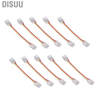 Disuu Strip Light Connector Kit 3Pin COB Light Strip Connector PC Material for Meeting