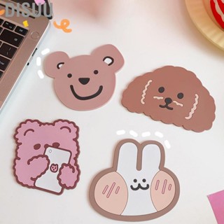 Disuu Cup Coaster Silicone Cartoon  Cute Lightweight Prevent Sliding Colorful Cup Mat