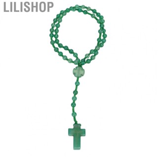 Lilishop Rosary Beaded Necklace Glossiness Rosary Necklace Fine Polishing for Pendant