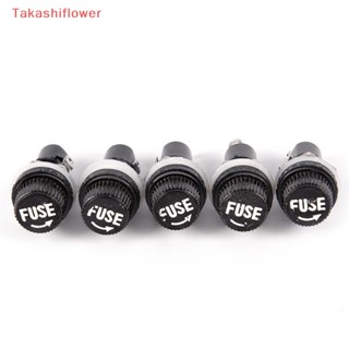 (Takashiflower) 5PCS Chassis Panel Mount Fuse Holder Socket For 5*20 Glass Fuses 250V 10A