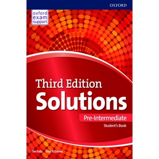 Bundanjai (หนังสือเรียนภาษาอังกฤษ Oxford) Solutions 3rd ED Pre-Intermediate : Students Book +Online Practice (P)
