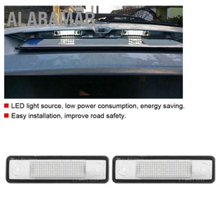 ALABAMAR 2 pcs คุณภาพสูง ABS ป้ายทะเบียนรถ LED โคมไฟสำหรับ Astra Corsa Vectra