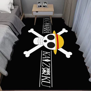 พรมปูพื้น ลาย One Piece Luffy ที่ทนต่อสิ่งสกปรก สําหรับห้องนอน ห้องนั่งเล่น