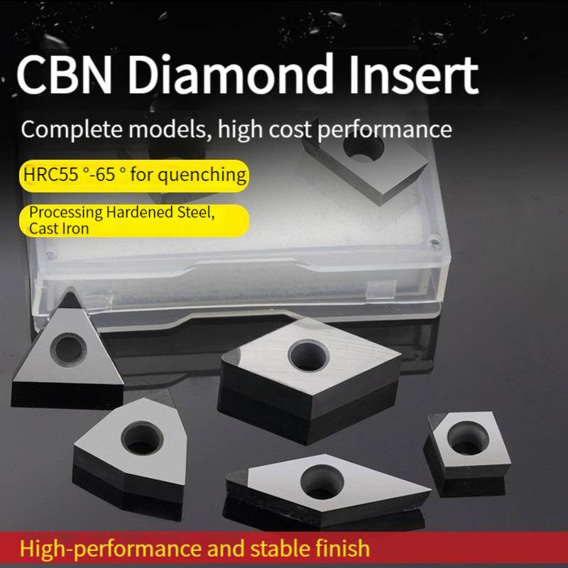 เม็ดมีดคาร์ไบด์เพชร CBN VCGT 1 ชิ้น160402 Tnmg160408 เม็ดมีดกลึงคาร์ไบด์ CNC CCGT09T302 TCGT11T304 HRC55-65