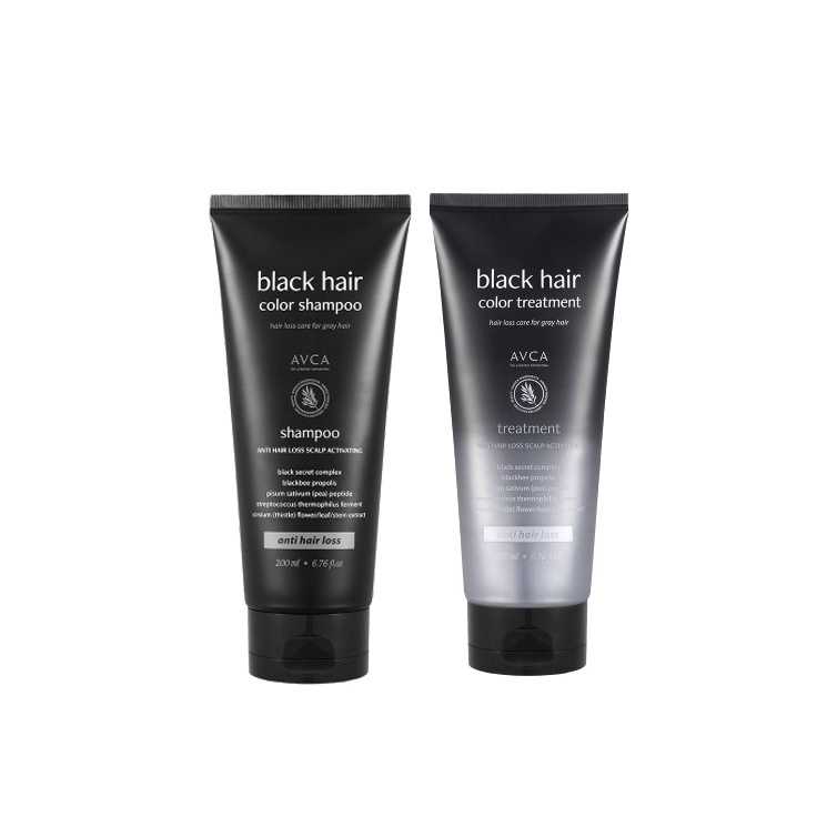 AVCA Black Hair Color Shampoo/Treatment 200ml