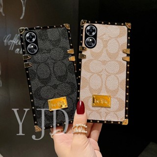 เคสโทรศัพท์มือถือ ขอบตรง ทรงสี่เหลี่ยม กันกระแทก แฟชั่นหรูหรา สําหรับ OPPO A98 A1 A1X