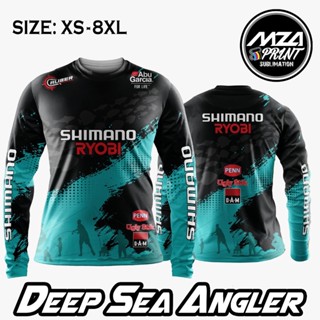 เสื้อกีฬาตกปลา รุ่น Baju Pancing DEEP SEA | Shimano RYOBI PENN เสื้อผ้า ป้องกันรังสียูวี สําหรับตกปลา