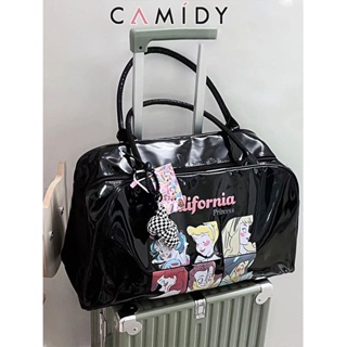 Camidy Retro niche Y2K สาวร้อนพิมพ์กระเป๋าถือกระเป๋าผู้หญิงใหม่ความจุขนาดใหญ่กระเป๋าสะพายกระเป๋าฟิตเนส