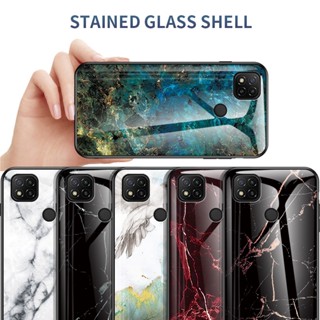 เคสโทรศัพท์มือถือแบบแก้วแข็ง นิ่ม ลายหินอ่อน หรูหรา สําหรับ Redmi Note 11 11S 4G Redmi 10 10A 10C Redmi 9T 9 Power Redmi A1 Plus