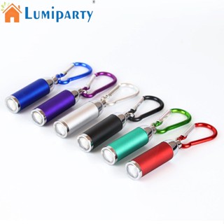 Lumiparty ไฟฉาย Led ซูมได้ ขนาดเล็ก ยืดหดได้ แข็งแรง พร้อมพวงกุญแจ จี้หัวเข็มขัดปีนเขา สร้างสรรค์