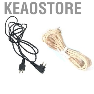 Keaostore Hearing Amplifier Receiver Cable 2 Pin Cord Replacement Accessory for Pocket Hearing Amplifier