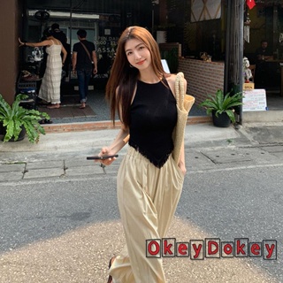 Odokey- เสื้อถัก แขนกุด ประดับพู่ สไตล์เกาหลี สําหรับผู้หญิง 3 สี