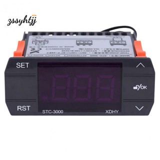 Stc-3000 110V-220V 30A เทอร์โมสตัทควบคุมอุณหภูมิดิจิทัล แบบกด พร้อมเครื่องมือควบคุมเซนเซอร์