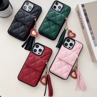  เคสโทรศัพท์มือถือหนัง TPU แบบฝาพับ พร้อมช่องใส่บัตร และสายคล้อง สําหรับ iPhone14 11 13 14 Pro Max 12