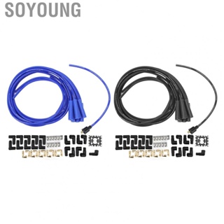 Soyoung Ignition Wire Kit  Sensitive Starting Efficient Sparking Plug Ignition Wire Set Heat Resistant  for 8 Cylinder Vehicles