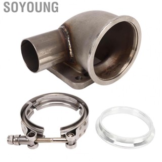 Soyoung 3in V Band Turbo Elbow Adapter  Turbo Elbow Adapter Flange High Precision Impact Proof Wide Application  for T3 T4 Turbine