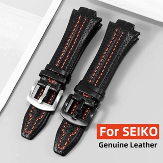 สายนาฬิกาข้อมือ สายหนังวัวแท้ 27 มม. 15 มม. สําหรับ SEIKO Watch Band SNL029P2 021P1 SNA595P2 SNL017P1