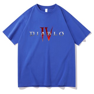 Diablo4 เสื้อยืดคอกลม แขนสั้น ผ้าฝ้าย พิมพ์ลาย God of Destruction 4 แฟชั่นฤดูร้อน สําหรับผู้ชาย ผู้หญิง 2023