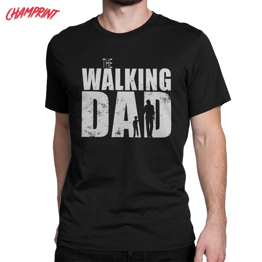 ใหม่ ของขวัญวันเกิด ใหม่ เสื้อยืดลําลอง ผ้าฝ้าย 100% แขนสั้น คอกลม พิมพ์ลาย The Walking Dad Cool The Walking Dead Father
