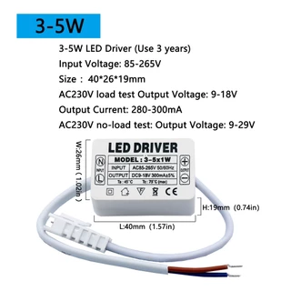 ไดรเวอร์ LED 300mA 1-3w 4-7w 8-12w 12-18w 18-25w 25-36w LED กระแสคงที่ ไดรเวอร์ ยูนิตพาวเวอร์ซัพพลาย สําหรับหม้อแปลงหลอดไฟ LED