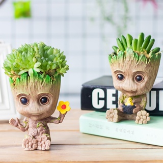 Guardians Of The Galaxy Groot กระถางดอกไม้ กระถางไม้อวบน้ํา กระถางต้นไม้ กระดาษคราฟท์โชว์ สะสมฟิกเกอร์