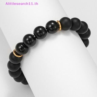 Alittlesearch11 สร้อยข้อมือคู่รัก สีดํา นิล เรียบง่าย ออกแบบเฉพาะตัว ผู้ชาย และผู้หญิง นักเรียนสองคน สไตล์เกาหลี เพื่อน สร้อยข้อมือ TH