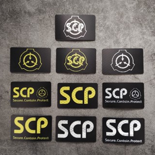 【Customized 】แผ่นสะท้อนแสง ลายโลโก้ SCP 3D สําหรับติดตกแต่งเสื้อแจ็กเก็ตยีน กระเป๋าเป้สะพายหลัง