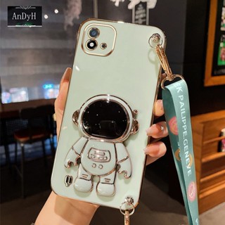 Andyh เคสโทรศัพท์มือถือ ลายนักบินอวกาศน่ารัก พร้อมสายคล้องยาว สําหรับ OPPO Realme C20 C20A Realme C11 Narzo 50i 2021