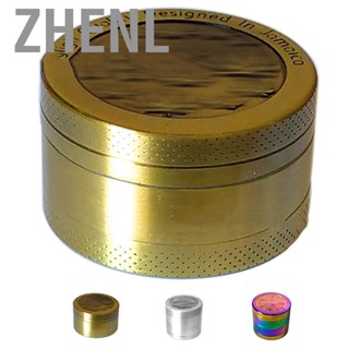 Zhenl Leaf Pattern Grinder Colourful Zinc Alloy Manual Portable Abrader Crusher Grinding Tool Gift Dia 4CM