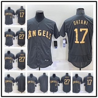 เสื้อกีฬาเบสบอล ปักลาย Mlb Angels 17OHTANL27 Elite Edition