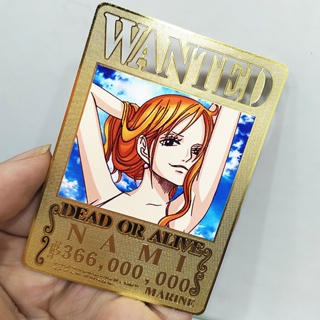 การ์ดโลหะ รูปการ์ตูนอนิเมะ One Piece แบบรูกลวง เหมาะกับของสะสม สําหรับแฟนซี