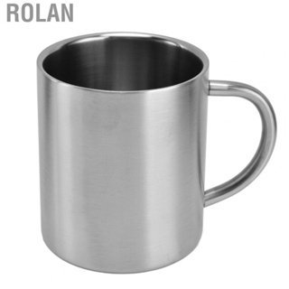 Rolan Double Walled Coffee Mugs Stainless Steel  Cups For Camping Travel 410ml TS