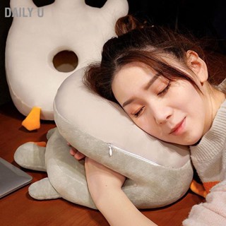 Daily U Nap Face Pillow Soft Breathable Plush Cool Double Sided Goose Shape หมอนรองนอนสำหรับห้องเรียนสำนักงาน